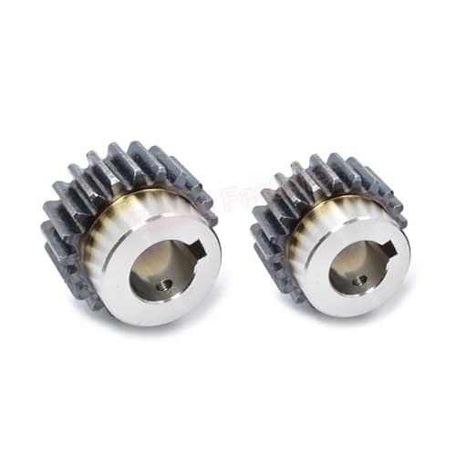 LDHNFBYV 1pc45# Stahl 2 Modul Motor Getriebe mit Schritt Keilnut Bohrung 12 14 15 16 17-25mm(20mm (Keyway 6),21 Teeth) von LDHNFBYV