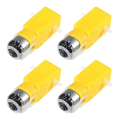 LDHNFBYV 4 stücke TT Motor Dual DC 3-6V Getriebe Motor 200RPM Verhältnis 1:48 Welle Motor mit 2,54mm Draht für(4pcs no Cable) von LDHNFBYV