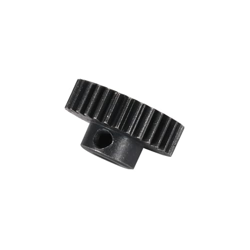LDHNFBYV 48p 3,175 mm 16t 18t 19t 20t 21t 22t 26t 30t Ritzelmotor aus schwarzem Stahlmetall for 1/10 Axial Scx10 RC-Modellauto-Motorteile(25T) von LDHNFBYV