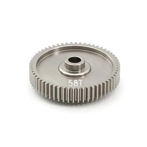 LDHNFBYV 55T 58T 61T High Speed Spur Gear 51004 53665 for TT01 TT-01 1/10 Teile Zubehör(58T) von LDHNFBYV