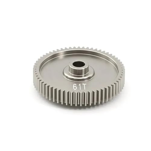 LDHNFBYV 55T 58T 61T High Speed Spur Gear 51004 53665 for TT01 TT-01 1/10 Teile Zubehör(61T) von LDHNFBYV