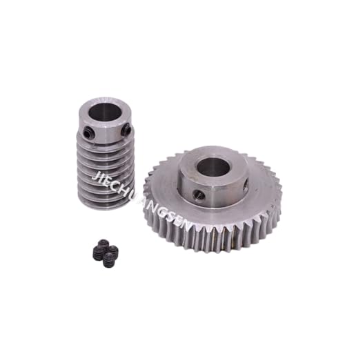 LDHNFBYV EIN Paar 1M Modul Schneckengetriebe Verhältnis 5/20/30/40/50/60 Zähne Turbine Wurm 40CR(A Worm a Gear 10mm,Ratio 1-5) von LDHNFBYV