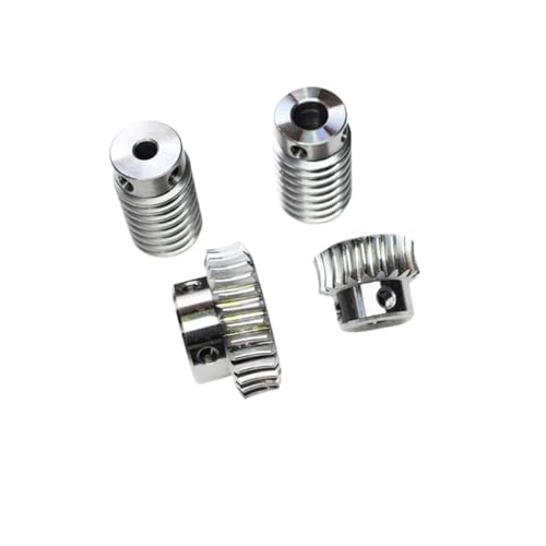 LDHNFBYV EIN Paar 1M Modul Schneckengetriebe Verhältnis 5/20/30/40/50/60 Zähne Turbine Wurm 40CR(A Worm a Gear 8mm,Ratio 1-50) von LDHNFBYV