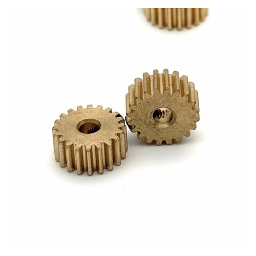 LDHNFBYV Kupferzahnrad 0,5 M 19/20 Zähne 3/4/5 mm Metallrad D-Loch(4mm,20 Teeth with Screw) von LDHNFBYV