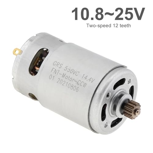 LDHNFBYV RS550 12 Zähne Gleichstrommotor 10,8 V/12 V/14,4 V/16,8 V/18 V/21 V/25 V(16.8V) von LDHNFBYV