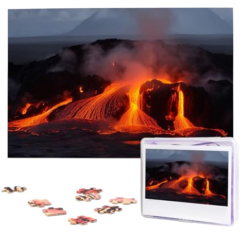 1000 Teile Holzpuzzle für Erwachsene, Kilauea Vulkan personalisierte Puzzle, Interessantes Foto Puzzle, Geschenk für Urlaub, Geburtstag, Hochzeit, Jubiläum 1000 Teile Holzpuzzle für Erwachsene, Kilauea Vulkan personalisierte Puzzle, Interessantes Foto Puzzle, Geschenk für Urlaub, Geburtstag, Hochzeit, Jubiläum von LDTVSFZQ