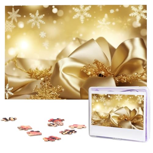 1000 Teile Holzpuzzles für Erwachsene, personalisierbar, goldfarben, Seide, Weihnachtspuzzle, interessante individuelle Fotopuzzles, Geschenk für Feiertage, Geburtstag, Hochzeit, Jahrestag 1000 Teile Holzpuzzles für Erwachsene, personalisierbar, goldfarben, Seide, Weihnachtspuzzle, interessante individuelle Fotopuzzles, Geschenk für Feiertage, Geburtstag, Hochzeit, Jahrestag von LDTVSFZQ
