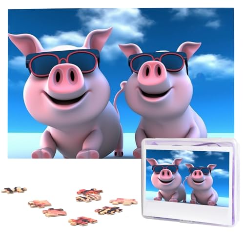 1000 Teile Holzpuzzles für Erwachsene, personalisierbar, lustige 3D-Schweinchen, Puzzle, interessante individuelle Fotopuzzles, Geschenk für Feiertage, Geburtstag, Hochzeit, Jahrestag 1000 Teile Holzpuzzles für Erwachsene, personalisierbar, lustige 3D-Schweinchen, Puzzle, interessante individuelle Fotopuzzles, Geschenk für Feiertage, Geburtstag, Hochzeit, Jahrestag von LDTVSFZQ