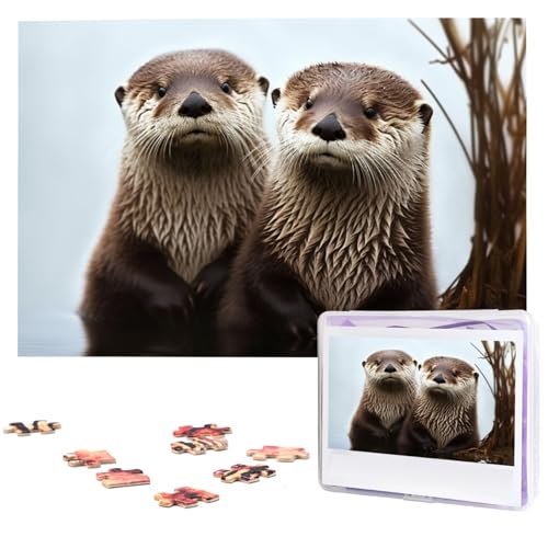 1000 Teile Holzpuzzles für Erwachsene, personalisierbar, niedliches Otter-Puzzle, interessantes individuelles Fotopuzzle, Geschenk für Feiertage, Geburtstag, Hochzeit, Jahrestag 1000 Teile Holzpuzzles für Erwachsene, personalisierbar, niedliches Otter-Puzzle, interessantes individuelles Fotopuzzle, Geschenk für Feiertage, Geburtstag, Hochzeit, Jahrestag von LDTVSFZQ