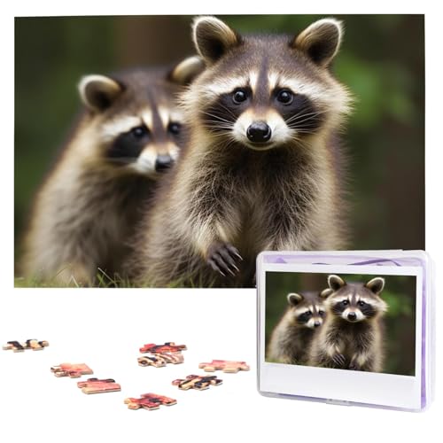 1000 Teile Holzpuzzles für Erwachsene, personalisierbar, niedliches Waschbär-Puzzle, interessante individuelle Fotopuzzles, Geschenk für Feiertage, Geburtstag, Hochzeit, Jahrestag 1000 Teile Holzpuzzles für Erwachsene, personalisierbar, niedliches Waschbär-Puzzle, interessante individuelle Fotopuzzles, Geschenk für Feiertage, Geburtstag, Hochzeit, Jahrestag von LDTVSFZQ