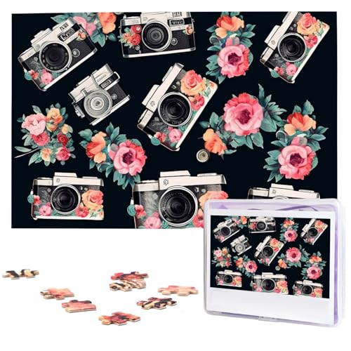 1000 Teile Holzpuzzles für Erwachsene, personalisierte Blumen-Kamera-Puzzle, interessante individuelle Fotopuzzles, Geschenk für Feiertage, Geburtstag, Hochzeit, Jahrestag 1000 Teile Holzpuzzles für Erwachsene, personalisierte Blumen-Kamera-Puzzle, interessante individuelle Fotopuzzles, Geschenk für Feiertage, Geburtstag, Hochzeit, Jahrestag von LDTVSFZQ