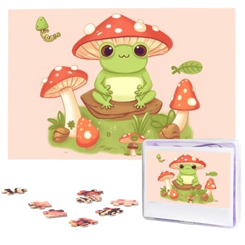 1000 Teile Holzpuzzles für Erwachsene, personalisierte niedliche Frösche und Pilze, Puzzle, interessante individuelle Fotopuzzles, Geschenk für Feiertage, Geburtstag, Hochzeit, Jahrestag 1000 Teile Holzpuzzles für Erwachsene, personalisierte niedliche Frösche und Pilze, Puzzle, interessante individuelle Fotopuzzles, Geschenk für Feiertage, Geburtstag, Hochzeit, Jahrestag von LDTVSFZQ