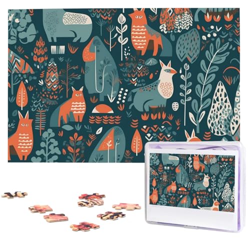 1000 Teile Holzpuzzles für Erwachsene, personalisierte skandinavische Tiere, Puzzle, interessante individuelle Fotopuzzles, Geschenk für Feiertage, Geburtstag, Hochzeit, Jahrestag 1000 Teile Holzpuzzles für Erwachsene, personalisierte skandinavische Tiere, Puzzle, interessante individuelle Fotopuzzles, Geschenk für Feiertage, Geburtstag, Hochzeit, Jahrestag von LDTVSFZQ