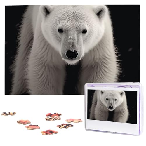 1000 Teile Holzpuzzles für Erwachsene, personalisiertes Eisbär-Puzzle, interessante individuelle Fotopuzzles, Geschenk für Feiertage, Geburtstag, Hochzeit, Jahrestag 1000 Teile Holzpuzzles für Erwachsene, personalisiertes Eisbär-Puzzle, interessante individuelle Fotopuzzles, Geschenk für Feiertage, Geburtstag, Hochzeit, Jahrestag von LDTVSFZQ