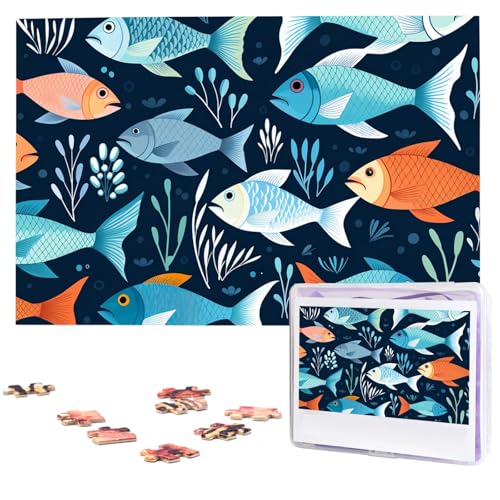 1000 Teile Holzpuzzles für Erwachsene, personalisiertes Fischmuster, Puzzle, interessante individuelle Fotopuzzles, Geschenk für Feiertage, Geburtstag, Hochzeit, Jahrestag 1000 Teile Holzpuzzles für Erwachsene, personalisiertes Fischmuster, Puzzle, interessante individuelle Fotopuzzles, Geschenk für Feiertage, Geburtstag, Hochzeit, Jahrestag von LDTVSFZQ