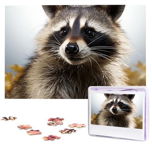 1000 Teile Holzpuzzles für Erwachsene, personalisiertes haariger Waschbär-Puzzle, interessante individuelle Fotopuzzles, Geschenk für Feiertage, Geburtstag, Hochzeit, Jahrestag 1000 Teile Holzpuzzles für Erwachsene, personalisiertes haariger Waschbär-Puzzle, interessante individuelle Fotopuzzles, Geschenk für Feiertage, Geburtstag, Hochzeit, Jahrestag von LDTVSFZQ