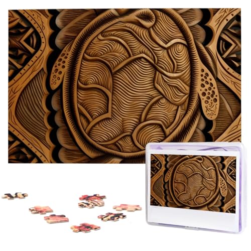 1000 Teile Holzpuzzles für Erwachsene, personalisiertes hawaiianisches Tapa-Honu-Schildkröten-Puzzle, interessante individuelle Fotopuzzles, Geschenk für Feiertage, Geburtstag, Hochzeit, Jahrestag 1000 Teile Holzpuzzles für Erwachsene, personalisiertes hawaiianisches Tapa-Honu-Schildkröten-Puzzle, interessante individuelle Fotopuzzles, Geschenk für Feiertage, Geburtstag, Hochzeit, Jahrestag von LDTVSFZQ