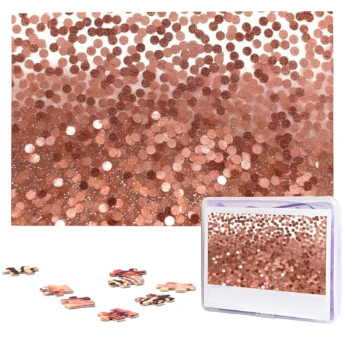 1000 Teile Holzpuzzles für Erwachsene, personalisiertes rotgoldenes Glitzer-Puzzle, interessante individuelle Fotopuzzles, Geschenk für Feiertage, Geburtstag, Hochzeit, Jahrestag 1000 Teile Holzpuzzles für Erwachsene, personalisiertes rotgoldenes Glitzer-Puzzle, interessante individuelle Fotopuzzles, Geschenk für Feiertage, Geburtstag, Hochzeit, Jahrestag von LDTVSFZQ