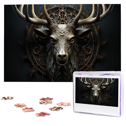 Holzpuzzle, 1000 Teile für Erwachsene, personalisiertes Hörner-Puzzle, interessante personalisierte Fotopuzzle, Geschenk für Urlaub, Geburtstag, Hochzeit, Jubiläum Holzpuzzle, 1000 Teile für Erwachsene, personalisiertes Hörner-Puzzle, interessante personalisierte Fotopuzzle, Geschenk für Urlaub, Geburtstag, Hochzeit, Jubiläum von LDTVSFZQ