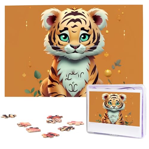 Holzpuzzle 1000 Teile für Erwachsene, personalisiertes Tigerjahrepuzzle, lustiges Tigerpuzzle, interessant, personalisiertes Fotopuzzle, Geschenk für Holzpuzzle 1000 Teile für Erwachsene, personalisiertes Tigerjahrepuzzle, lustiges Tigerpuzzle, interessant, personalisiertes Fotopuzzle, Geschenk für von LDTVSFZQ