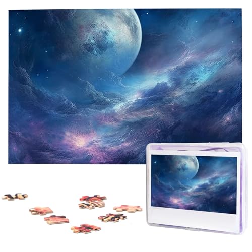 Holzpuzzle für Erwachsene, 1000 Stück, personalisierbar, Nebel und Mond, interessantes Puzzle, personalisierbares Fotopuzzle, Geschenk für Urlaub, Geburtstag, Hochzeit Holzpuzzle für Erwachsene, 1000 Stück, personalisierbar, Nebel und Mond, interessantes Puzzle, personalisierbares Fotopuzzle, Geschenk für Urlaub, Geburtstag, Hochzeit von LDTVSFZQ