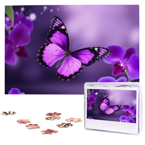 Holzpuzzle für Erwachsene, 1000 Stück, personalisierter lila Schmetterling, interessantes Puzzle, personalisierte Fotopuzzle, Geschenk für Urlaub, Geburtstag, Hochzeit Holzpuzzle für Erwachsene, 1000 Stück, personalisierter lila Schmetterling, interessantes Puzzle, personalisierte Fotopuzzle, Geschenk für Urlaub, Geburtstag, Hochzeit von LDTVSFZQ