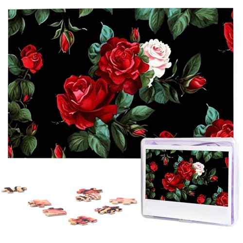 Holzpuzzle für Erwachsene, 1000 Teile, Rosengeschenk, interessantes Puzzle, personalisierte Fotopuzzle, Geschenk für Urlaub, Geburtstag, Hochzeit, Jubiläum Holzpuzzle für Erwachsene, 1000 Teile, Rosengeschenk, interessantes Puzzle, personalisierte Fotopuzzle, Geschenk für Urlaub, Geburtstag, Hochzeit, Jubiläum von LDTVSFZQ