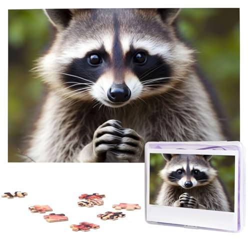 Holzpuzzle für Erwachsene, 1000 Teile, Waschbär-Puzzle, personalisierbar, interessantes Geschenk für Urlaub, Geburtstag, Hochzeit, Jubiläum Holzpuzzle für Erwachsene, 1000 Teile, Waschbär-Puzzle, personalisierbar, interessantes Geschenk für Urlaub, Geburtstag, Hochzeit, Jubiläum von LDTVSFZQ