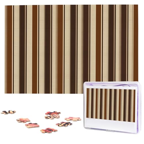 Holzpuzzle für Erwachsene, 1000 Teile, personalisierbares braunes gestreiftes Puzzle, interessante personalisierte Fotopuzzle, Geschenk für Urlaub, Geburtstag, Hochzeit Holzpuzzle für Erwachsene, 1000 Teile, personalisierbares braunes gestreiftes Puzzle, interessante personalisierte Fotopuzzle, Geschenk für Urlaub, Geburtstag, Hochzeit von LDTVSFZQ