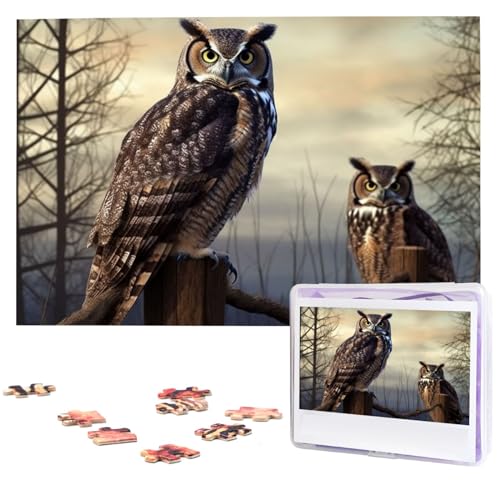 Holzpuzzle für Erwachsene, 1000 Teile, personalisiertes Eulen-Puzzle in der Nähe des Baumes, interessantes Puzzle, personalisierte Fotopuzzle, Geschenk für Urlaub, Geburtstag Holzpuzzle für Erwachsene, 1000 Teile, personalisiertes Eulen-Puzzle in der Nähe des Baumes, interessantes Puzzle, personalisierte Fotopuzzle, Geschenk für Urlaub, Geburtstag von LDTVSFZQ