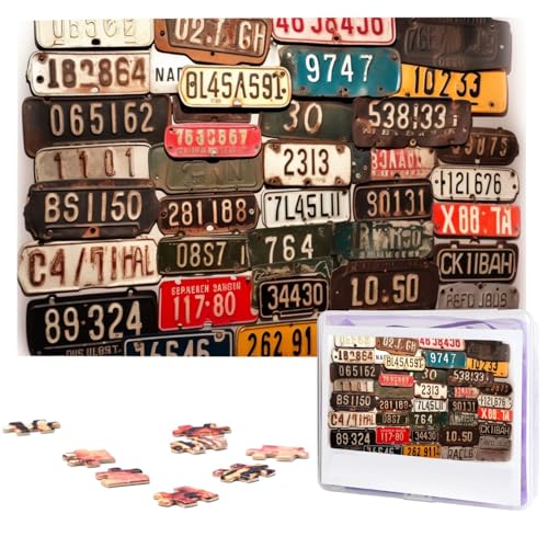 Holzpuzzle für Erwachsene, 1000 Teile, personalisiertes Puzzle mit antikem Nummernschild, interessantes Puzzle, personalisierte Fotopuzzle, Geschenk für Urlaub, Geburtstag Holzpuzzle für Erwachsene, 1000 Teile, personalisiertes Puzzle mit antikem Nummernschild, interessantes Puzzle, personalisierte Fotopuzzle, Geschenk für Urlaub, Geburtstag von LDTVSFZQ