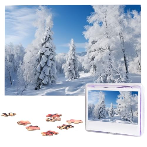 Holzpuzzle für Erwachsene, 1000 Teile, personalisiertes Schneebaum-Puzzle, interessantes Puzzle, personalisierte Fotopuzzle, Urlaubsgeschenk Holzpuzzle für Erwachsene, 1000 Teile, personalisiertes Schneebaum-Puzzle, interessantes Puzzle, personalisierte Fotopuzzle, Urlaubsgeschenk von LDTVSFZQ