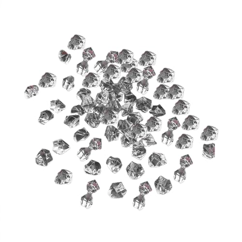 LDadgf Acrylsteine, 200 Stück, Kunststoff-Edelsteine, Eissteine, Tischstreuung, Vase, Aquarium-Dekoration, Lila Rattan Herzen Klein (White, A) von LDadgf
