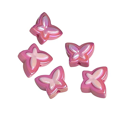 LDadgf Ipotkitt Colors Acryl-Schmetterlingsperlen Charmante AB-Perlen Transparente Schmetterlingsperlen für Schmuckherstellung Armbänder Zöpfe Kunsthandwerk Für Kinder 4-6 Mädchen (A, 8x10x5) von LDadgf