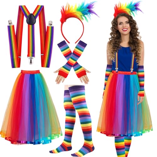 Regenbogen Kostüm Damen Karneval Bunter Tüllrock Damen Lang Feder Regenbogen Haarreif Handschuhe Socken Regenbogen Rock Kleid Damen 50er Jahre Rockabilly Kostüm Damen Fasching Tüllrock Bunt Damen Lang Regenbogen Kostüm Damen Karneval Bunter Tüllrock Damen Lang Feder Regenbogen Haarreif Handschuhe Socken Regenbogen Rock Kleid Damen 50er Jahre Rockabilly Kostüm Damen Fasching Tüllrock Bunt Damen Lang von LEACCO