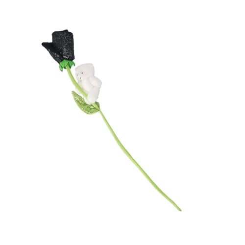 LEADSDGE Plüsch-Blume, Bärenform, Hochzeitszubehör, bequeme Stofftiere, Plüsch-Ornament, handgefertigtes Geschenk für Paare von LEADSDGE