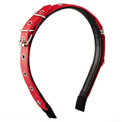 LEADSDGE Unisex Punk Mode Gürtelschnalle Haarreif Verstellbare Metall Kopfbedeckung für Halloween Party Kostüm Alltag und Veranstaltung Frauen Haarband von LEADSDGE