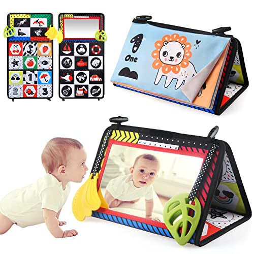 LEADSTAR Baby Spielzeug 0 6 Monate,Baby Stoffbücher mit Spiegel,Faltbarer Baby Spiegel mit Schwarz Weiß Kontrastmuster,Bücher Kinderwagen Spielzeug ab 0 3 6 12 Monate Geschenk für Jungen Mädchen LEADSTAR Baby Spielzeug 0 6 Monate,Baby Stoffbücher mit Spiegel,Faltbarer Baby Spiegel mit Schwarz Weiß Kontrastmuster,Bücher Kinderwagen Spielzeug ab 0 3 6 12 Monate Geschenk für Jungen Mädchen von LEADSTAR