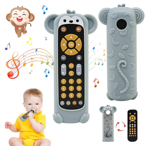 LEADSTAR Baby TV Fernbedienung Spielzeug,Musikspielzeug mit Licht und Silikon Beißring Abdeckung,Sensorisches Frühes Pädagogisches Geschenk für ab 6 9 12 18 Monate Jungen und Mädchen LEADSTAR Baby TV Fernbedienung Spielzeug,Musikspielzeug mit Licht und Silikon Beißring Abdeckung,Sensorisches Frühes Pädagogisches Geschenk für ab 6 9 12 18 Monate Jungen und Mädchen von LEADSTAR