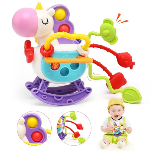LEADSTAR Einhorn Sensorisches Baby Spielzeug 12–18 Monate, Montessori Spielzeug ab 1 Jahr, UFO Silikon Zugschnur Spielzeug für Babys in Lebensmittelqualität Feinmotorik Aktivitäts Spielzeug Geschenk LEADSTAR Einhorn Sensorisches Baby Spielzeug 12–18 Monate, Montessori Spielzeug ab 1 Jahr, UFO Silikon Zugschnur Spielzeug für Babys in Lebensmittelqualität Feinmotorik Aktivitäts Spielzeug Geschenk von LEADSTAR