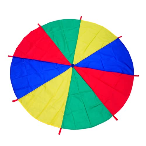 LEADSTAR Fallschirm-Spielzelt, Mehrfarbig, Spielzelt mit 8 Griffen für Kinder, Outdoor, Gruppenaktivitäten (2 Meter) von LEADSTAR