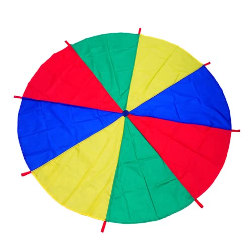 LEADSTAR Fallschirm Spielzeug Kinder,2m Kinder Spielen Zelten Fallschirm mit 8 Griffen Kinder Parachute Spiele für Indoor Outdoor von LEADSTAR