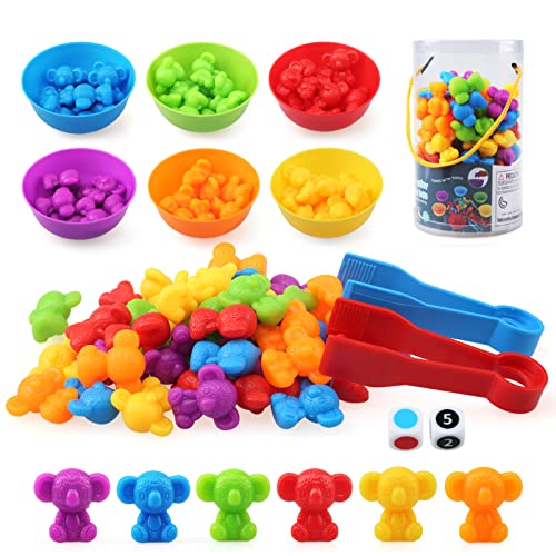 LEADSTAR Montessori Spielzeug ab 3 4 5 Jahre, Koala Zählen Spielzeug Farberkennung Mathe Farben Lernen Spiel, Motorikspielzeug Lernspielzeug Geschenk mit Sortierbechern für Kinder Mädchen Jungen LEADSTAR Montessori Spielzeug ab 3 4 5 Jahre, Koala Zählen Spielzeug Farberkennung Mathe Farben Lernen Spiel, Motorikspielzeug Lernspielzeug Geschenk mit Sortierbechern für Kinder Mädchen Jungen von LEADSTAR