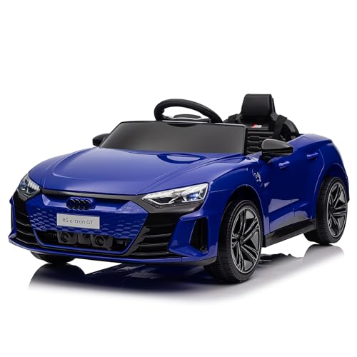 LEADZM Elektro Kinderauto mit Musik & Hupe & Scheinwerfer, 12V Kinder Elektroauto Kinderfahrzeug mit 2,4G Fernbedienung, 3-5km/h für Kinder (Blau) von LEADZM