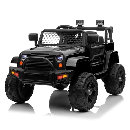 LEADZM Elektroauto für Kinder 12V, Kinderauto Mit 2,4G-Fernbedienung, Kinderfahrzeug Elektrisch für Kinder Von 3-8 Jahren (Schwarz) von LEADZM