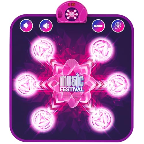 LEAPRCSTORE Tanzmatte für Kinder ab 4-12 Jahre Mädchen, Musikmatte mit 6 Leuchtenden Pfeilen, 5 Spielmodi und LED Anzeige, Weihnachten Geburtstag Spielzeug Geschenke für Junge & Mädchen LEAPRCSTORE Tanzmatte für Kinder ab 4-12 Jahre Mädchen, Musikmatte mit 6 Leuchtenden Pfeilen, 5 Spielmodi und LED Anzeige, Weihnachten Geburtstag Spielzeug Geschenke für Junge & Mädchen von LEAPRCSTORE