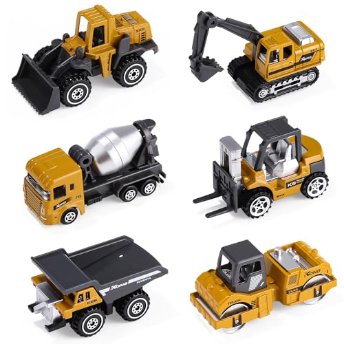 LEAZZLE Baustellen Fahrzeuge Metall Kunststoff Bagger,Baufahrzeuge Spielzeug Auto für Kinder ab 2 Jahren Geschenke enthalten Bagger, Straßenroller, Dumper, Mischer, Bulldozer,Gabelstapler LEAZZLE Baustellen Fahrzeuge Metall Kunststoff Bagger,Baufahrzeuge Spielzeug Auto für Kinder ab 2 Jahren Geschenke enthalten Bagger, Straßenroller, Dumper, Mischer, Bulldozer,Gabelstapler von LEAZZLE