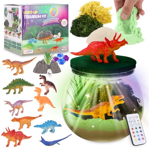 LEAZZLE Dinosaurier Spielzeug Terrarium Set für Kinder, Dino Spielzeug DIY Set,3-12 Jahre Nachtlicht Kinder, Bastelset Kinder, Geburtstagsgeschenk ab 4 5 6 7 8 Jahre Junge,Weihnachten Geschenke Kinder LEAZZLE Dinosaurier Spielzeug Terrarium Set für Kinder, Dino Spielzeug DIY Set,3-12 Jahre Nachtlicht Kinder, Bastelset Kinder, Geburtstagsgeschenk ab 4 5 6 7 8 Jahre Junge,Weihnachten Geschenke Kinder von LEAZZLE