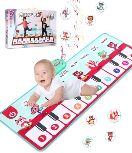 LEAZZLE Musikmatte für Kinder,Baby Spielzeug Musik Klaviermatte Tanzmatte Keyboard Kinder,Tanzmat Klaviermatte Lernspielzeug Geschenk,Geburtstag Mädchen Junge 2 3 4 Jahre,Weihnachts Geschenke 110X38cm LEAZZLE Musikmatte für Kinder,Baby Spielzeug Musik Klaviermatte Tanzmatte Keyboard Kinder,Tanzmat Klaviermatte Lernspielzeug Geschenk,Geburtstag Mädchen Junge 2 3 4 Jahre,Weihnachts Geschenke 110X38cm von LEAZZLE