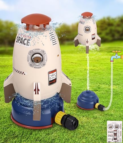 Rocket Kinder Wasserregner,Wasserspielzeug Garten,Rasensprenger Kinder,Wassersprühspielspielzeug Langlebiger lustiger Sprinkler Kinder Raketenform,Wasserspiel für Kinder Wasserspray Spielzeug Rocket Kinder Wasserregner,Wasserspielzeug Garten,Rasensprenger Kinder,Wassersprühspielspielzeug Langlebiger lustiger Sprinkler Kinder Raketenform,Wasserspiel für Kinder Wasserspray Spielzeug von LEAZZLE